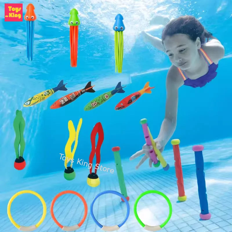 Underwater Diving Rings, Sticks & Torpedo Set