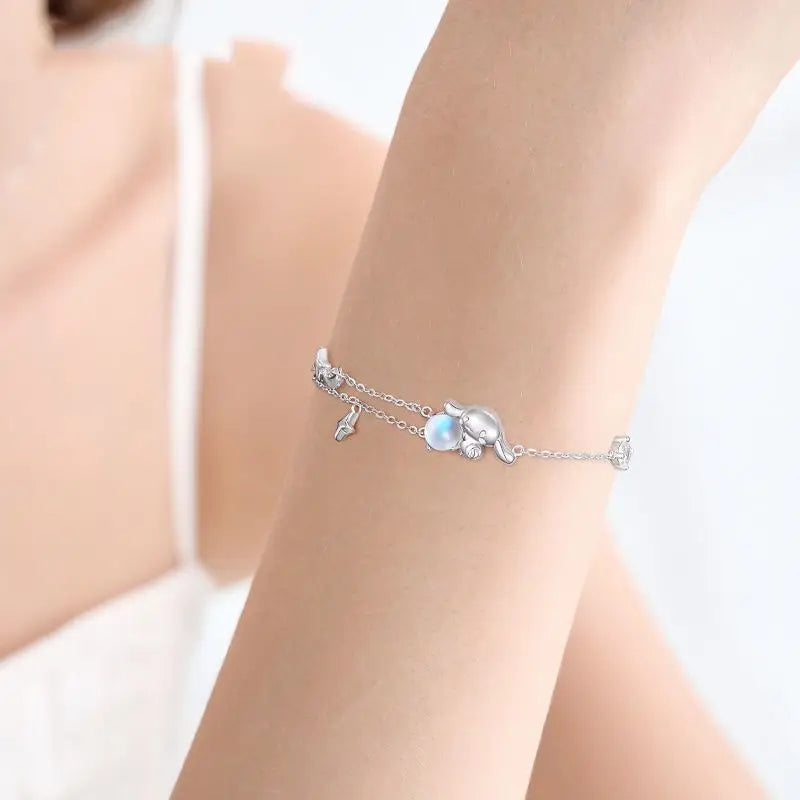 Dainty Silver Cinnamoroll Meteor Bracelet