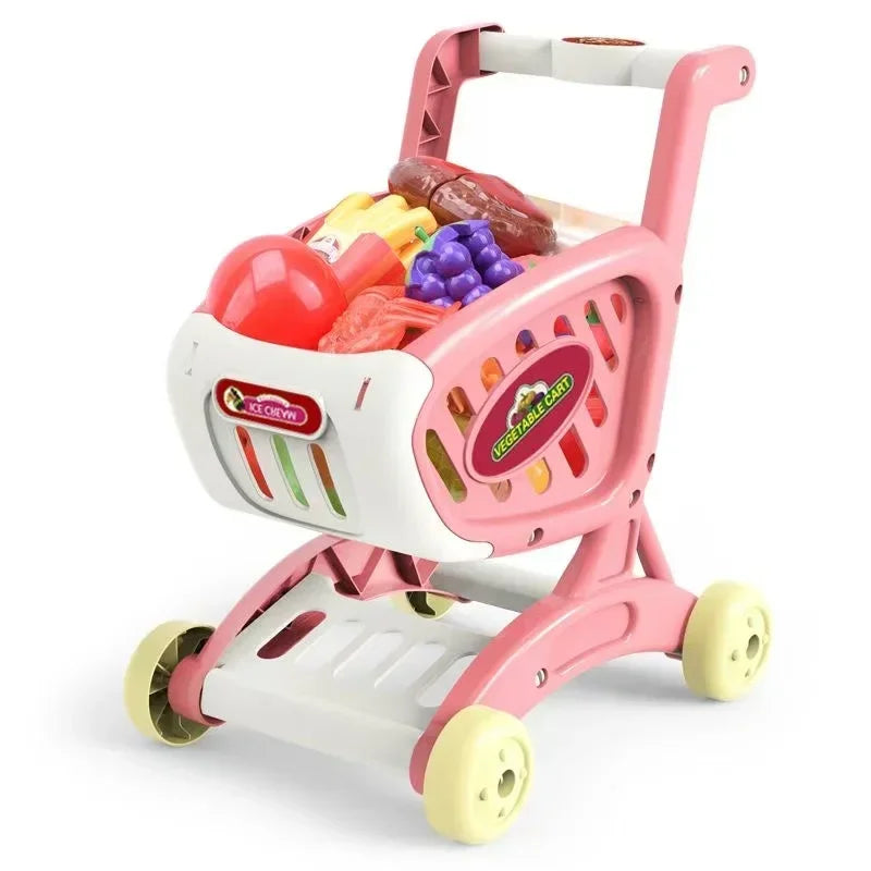 Pretend Play Grocery Cart & Vegetable Set