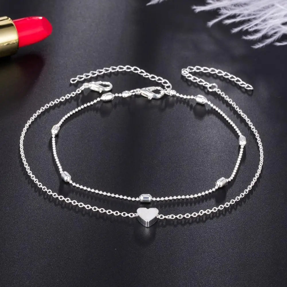 Delicate Gold & Silver Charm Anklet Collection