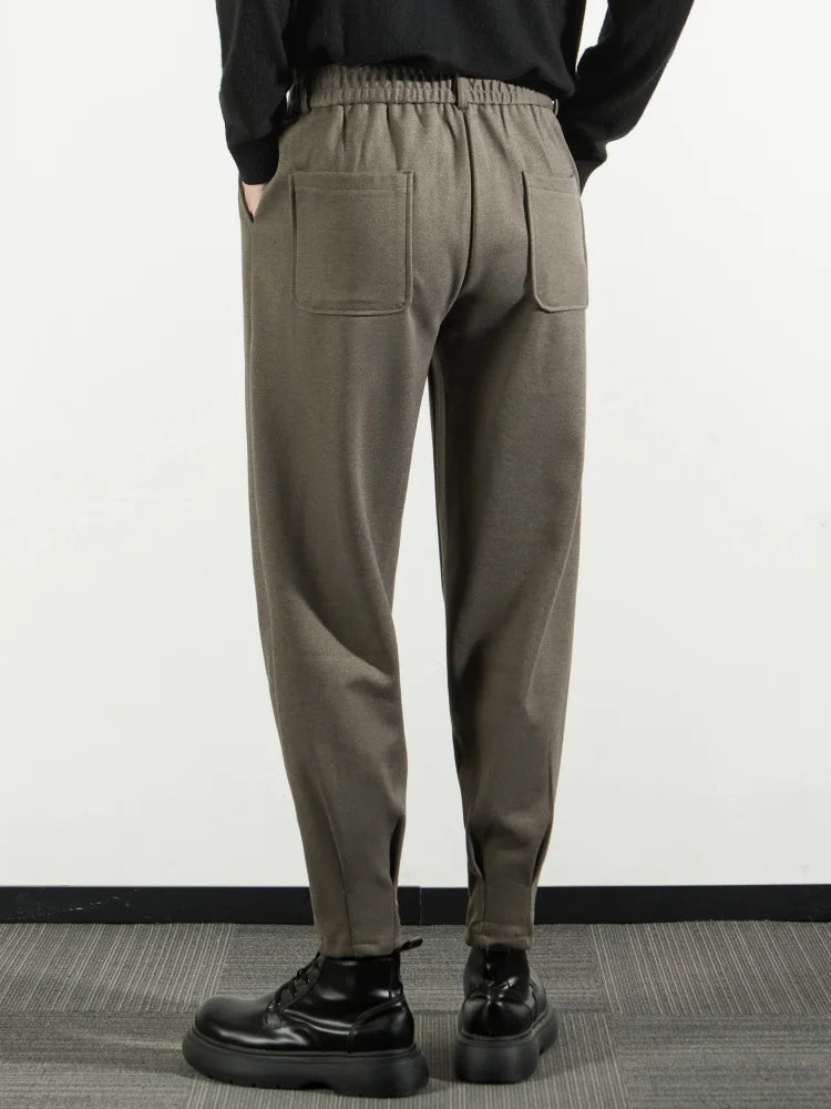 Tapered Pleated Casual Trousers