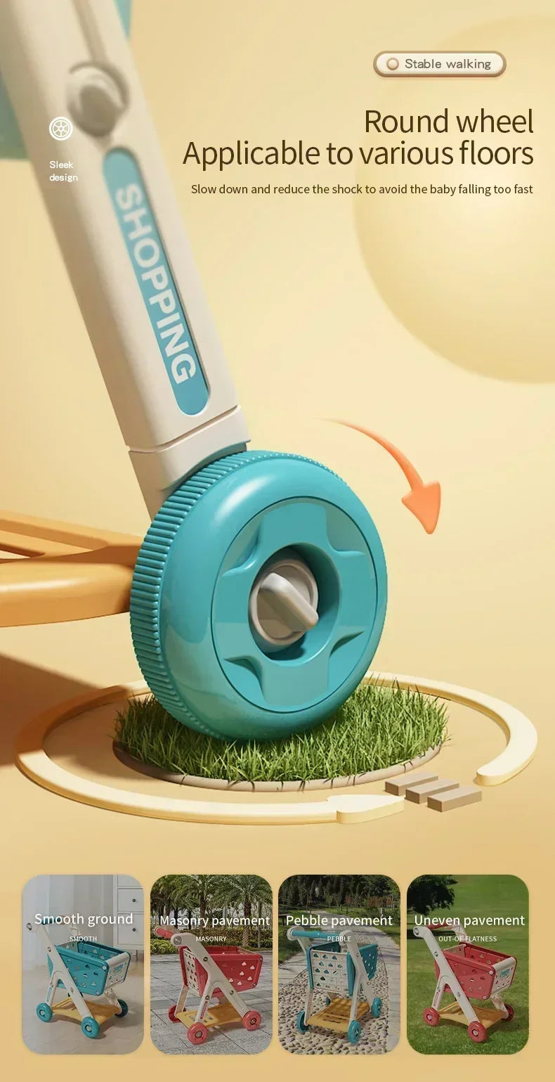 Pretend Play Grocery Cart & Vegetable Set