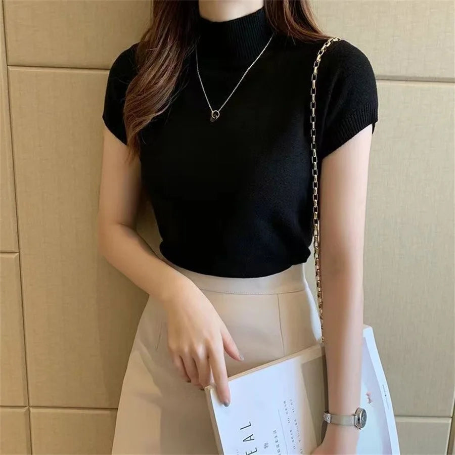 Fashion Woman Blouses Short Sleeve Summer