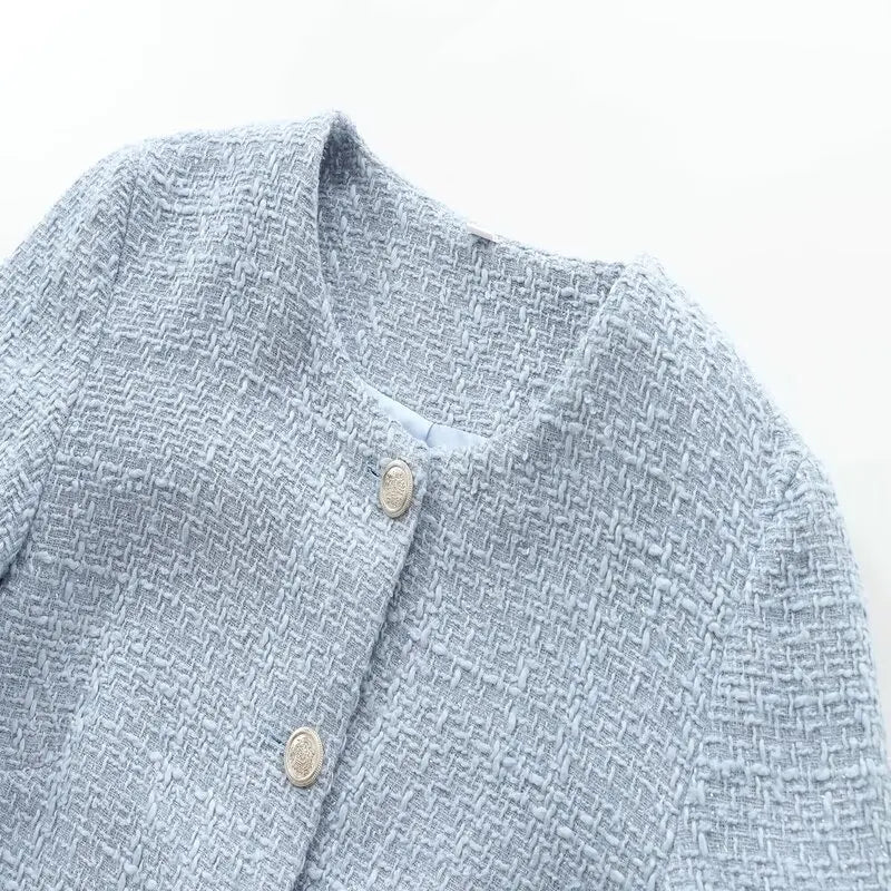 Autumn New Women's Faion Coat Coarse round