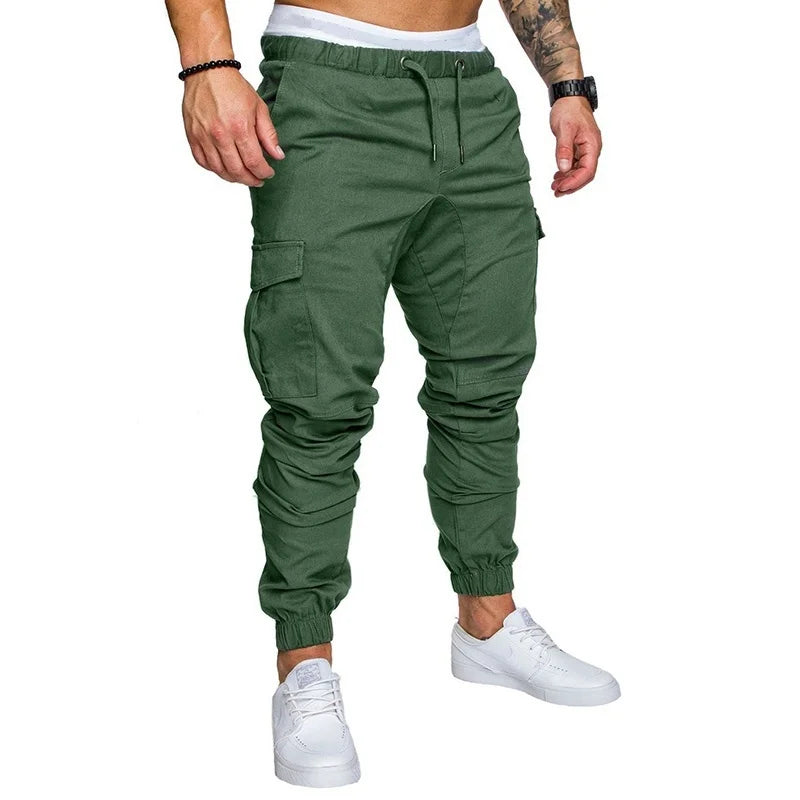 Dark Gray Tactical Cargo Joggers