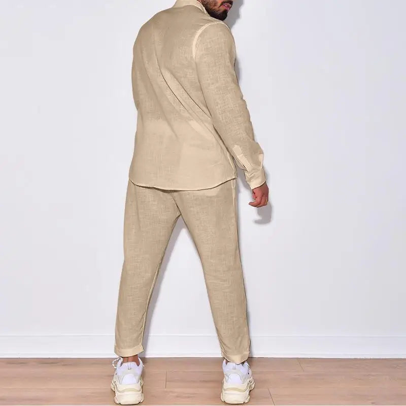 Linen V-Neck Resort Set