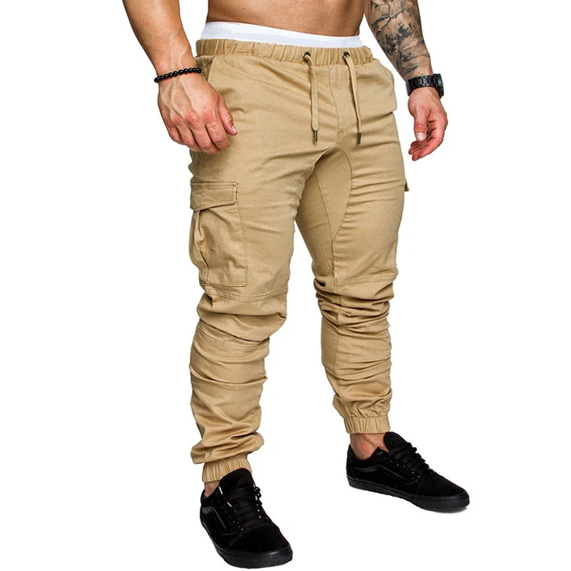 Dark Gray Tactical Cargo Joggers