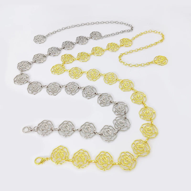 Filigree Rose Gold Chain Belt