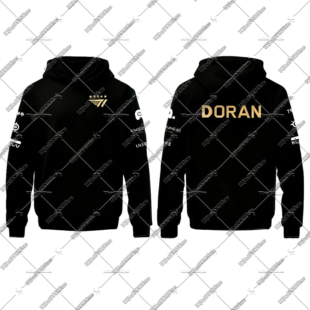 2025 New Esports Team Uniform Hoodies Long Sleeve Sweatshirts World Finals Pullover T1 Team Uniform Fans Clothing Male Outfits