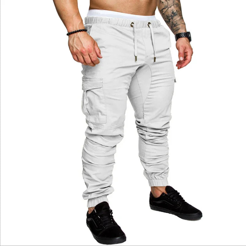Dark Gray Tactical Cargo Joggers
