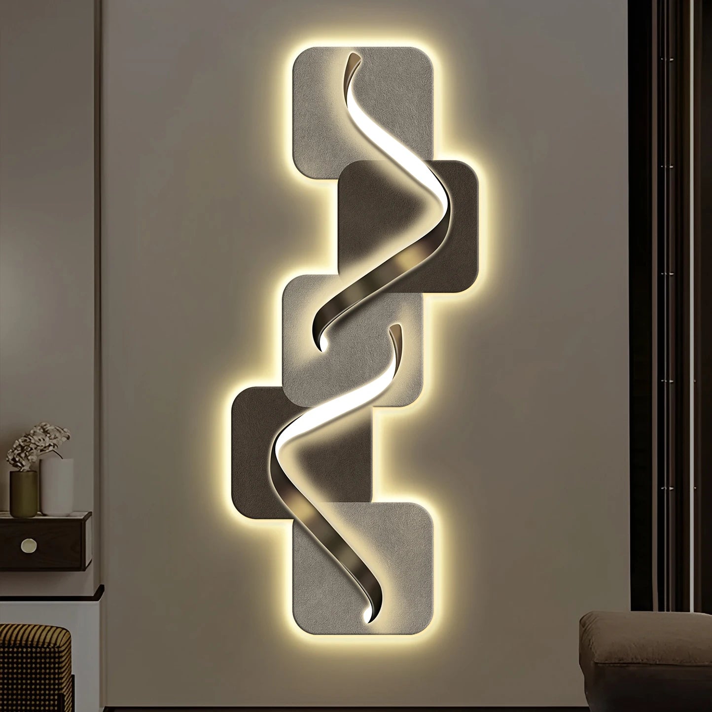 Luxury Abstract LED Wall Sconce