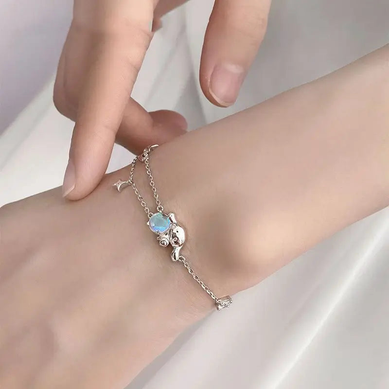 Dainty Silver Cinnamoroll Meteor Bracelet