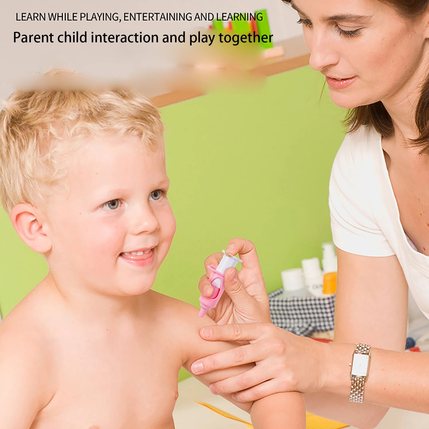 Children's doctor toy set, toolbox, medical play