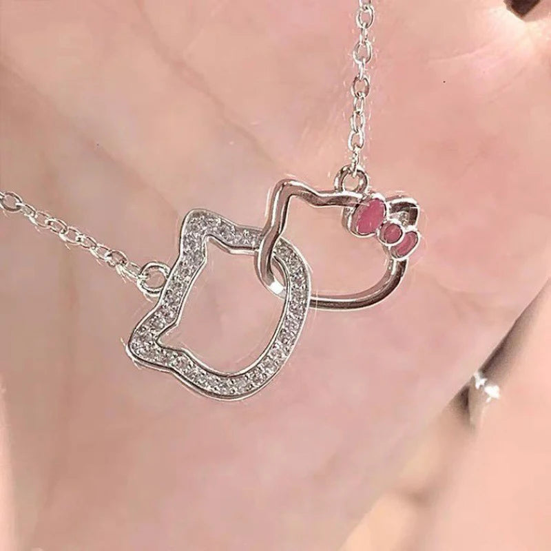 Dainty Silver Character Pendant Necklace