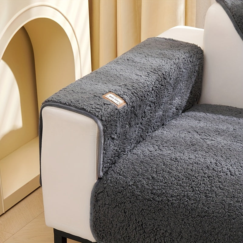 Cozy Teddy Fleece Anti-Slip Sofa