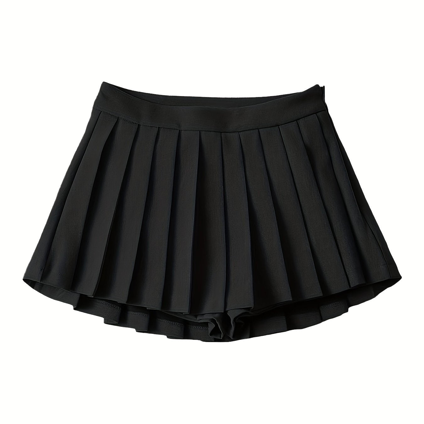 Crisp White Pleated Mini Skirt and Thigh-High Socks