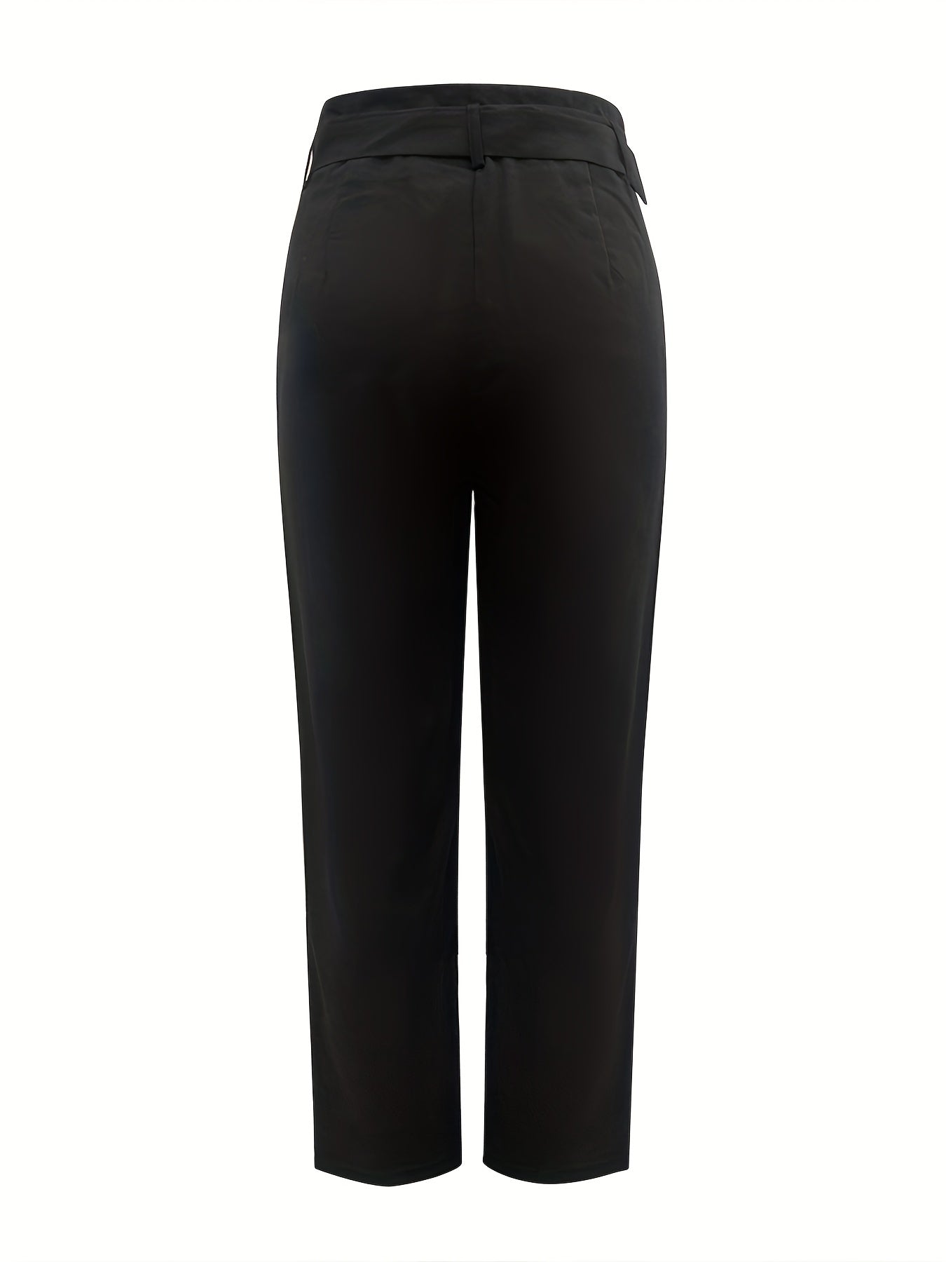 Sky Blue High-Waisted Straight-Leg Trousers