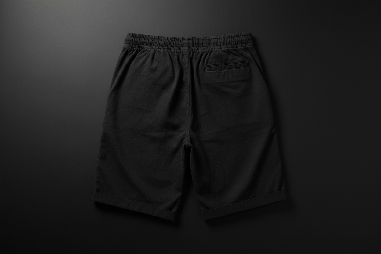 sumer men´shorts breeches cotton casual fundo preto